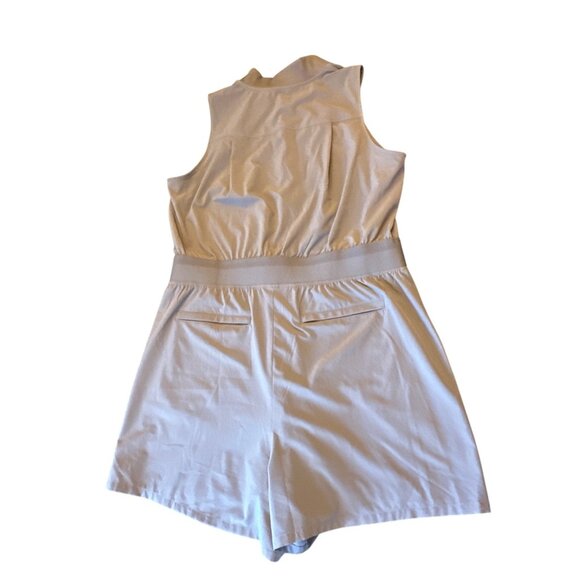 Athleta Womens Taupe Sleeveless Romper Size 14 Workout - Picture 3 of 3